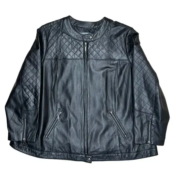Avenue Jackets Coats Avenue Womens Plus Size Black Leather